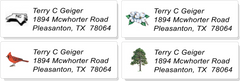 USA STATE:  Bird, Flower, Tree, and Outline Sheet Labels