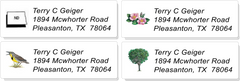 USA STATE:  Bird, Flower, Tree, and Outline Sheet Labels