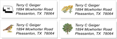 USA STATE:  Bird, Flower, Tree, and Outline Sheet Labels