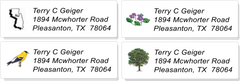 USA STATE:  Bird, Flower, Tree, and Outline Sheet Labels