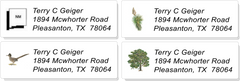 USA STATE:  Bird, Flower, Tree, and Outline Sheet Labels