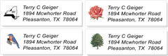 USA STATE:  Bird, Flower, Tree, and Outline Sheet Labels