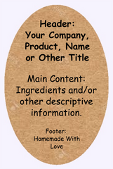 Home Canning Labels - Brown Kraft