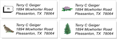 USA STATE:  Bird, Flower, Tree, and Outline Sheet Labels