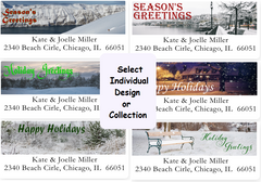 Photo Image Christmas Address Labels on Sheets