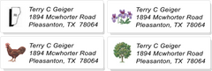 USA STATE:  Bird, Flower, Tree, and Outline Sheet Labels