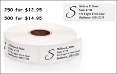 Personalized Roll Address Labels <br>New Larger Size (2 1/2 x 3/4)!