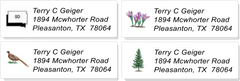 USA STATE:  Bird, Flower, Tree, and Outline Sheet Labels