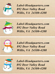 Snowflake or Snowman Sheets of Address Labels