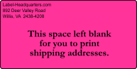 Personalized Shipping Labels - 2" x 4"