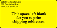 Personalized Shipping Labels - 2" x 4"