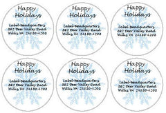 Circle Christmas Sheet Labels