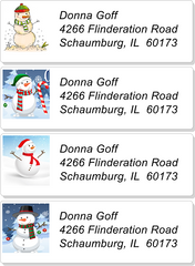 Snowflake or Snowman Sheets of Address Labels