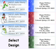 Snowy Winter Themed Address Label Sheets