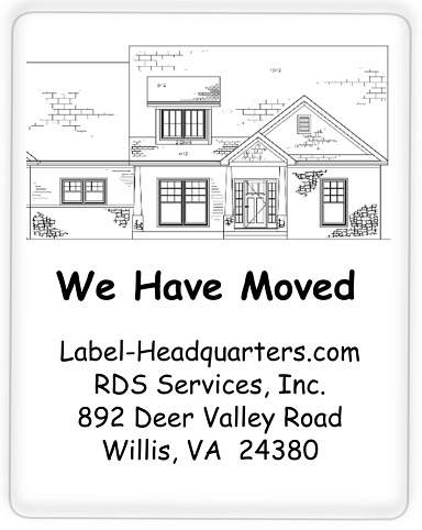We Have Moved Labels - 1.75" x 1.25"