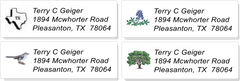 USA STATE:  Bird, Flower, Tree, and Outline Sheet Labels