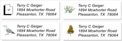 USA STATE: Bird, Flower, Tree, and Outline Sheet Labels