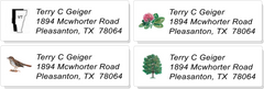 USA STATE:  Bird, Flower, Tree, and Outline Sheet Labels