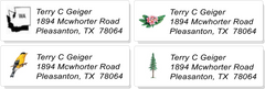 USA STATE:  Bird, Flower, Tree, and Outline Sheet Labels