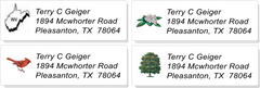 USA STATE: Bird, Flower, Tree, and Outline Sheet Labels