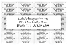 Personalized Address Label Sheets