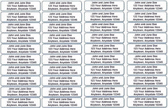 Sheet Labels - 1.75" x 0.5", Up to 3 Lines of Text