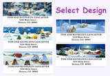 Wintry Christmas Scene Sheet Labels