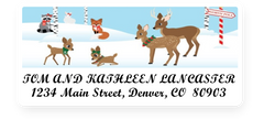 Christmas Address Labels on Sheets with Deer