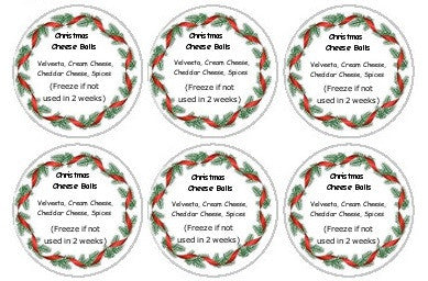 Circle Christmas Sheet Labels