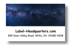 Night Sky Address Labels on Sheets