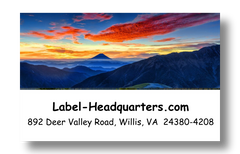 Mountain Sunset Address Labels on Sheets