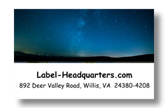 Night Sky Address Labels on Sheets