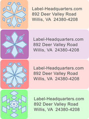 Snowflake or Snowman Sheets of Address Labels