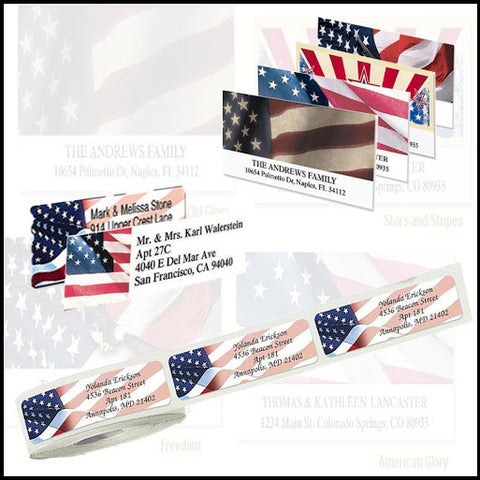 Patriotic and Flag Labels