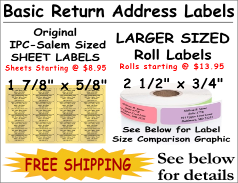 Basic Return Address Labels – Label-Headquarters.com