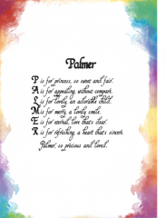 Child Name Poems - New Designs