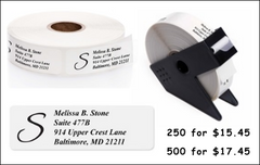 Personalized Roll Address Labels <br>New Larger Size (2 1/2 x 3/4)!