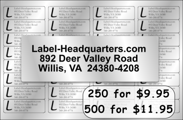 Basic Return Address Labels Basic Return Address Labels – Label-Headquarters.com