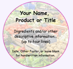 Home Canning Labels - 2" Top of Jar