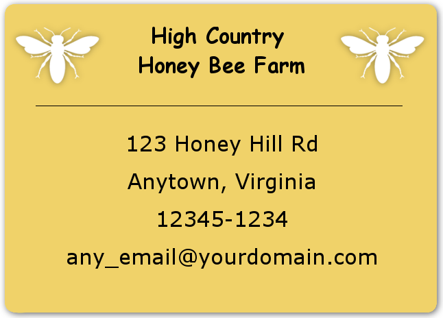 Honey-Maple Sheet Labels - 1.75" x 1.25"