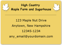 Honey-Maple Sheet Labels - 1.75" x 1.25"