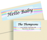 Baby Announcement Wrap Around Sheet Labels