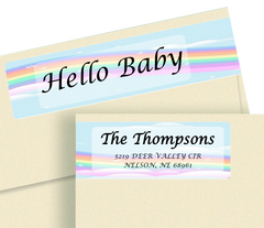 Baby Announcement Wrap Around Sheet Labels
