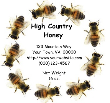Honey/Maple Circle Sheet Labels