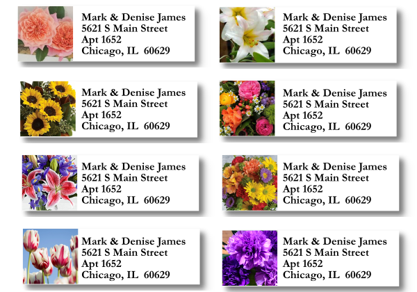 Floral Sheet Labels