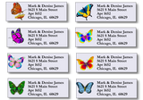 Brilliant Butterflies Address Label Sheets