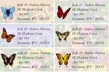 Classic Butterfly Sheet Labels