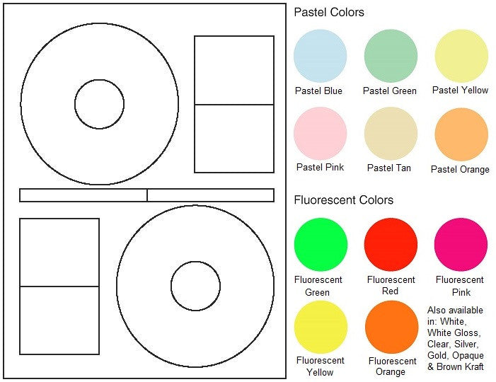 CD/DVD Sheet Label #115 - 4.64" - Blank Sheets