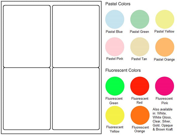 Multipurpose Quarter Sheet Label #11 - 4