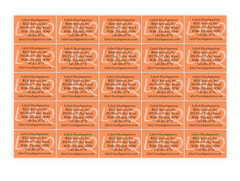HM - Sheet Labels - 1.5" x 1.0", Up to 7 Lines of Text